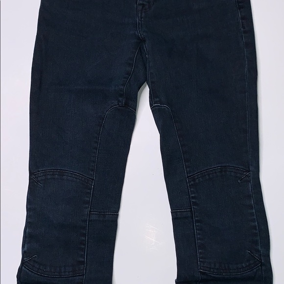 Madewell Skinny Zip Ankle Rebel Dark Moto Jeans 24 - Picture 6 of 8